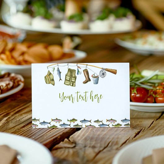 Fishing Boy Birthday Food Platzkarte Whale