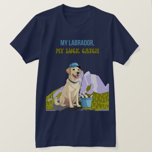 Fishing Buddy – Labrador Retriever Edition T-Shirt (Design vorne)