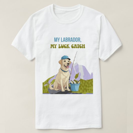 Fishing Buddy – Labrador Retriever Edition T-Shirt (Design vorne)