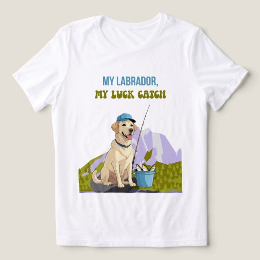 Fishing Buddy – Labrador Retriever Edition Tri-Blend Shirt (Design Vorderseite)