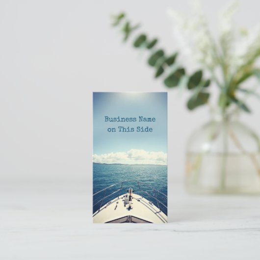 Fishing Charter Boating Business Cards Visitenkarte (Stehend Vorderseite)