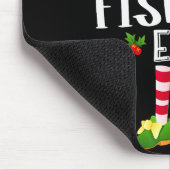 Fishing Christmas Elf Matching Pajama X-mas Party Mousepad (Ecke)