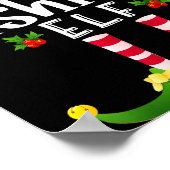 Fishing Christmas Elf Matching Pajama X-mas Party  Poster (Ecke)