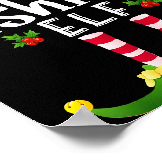 Fishing Christmas Elf Matching Pajama X-mas Party  Poster (Ecke)