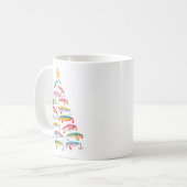 Fishing Christmas Tree Lights Lures Holiday Fisher Kaffeetasse (Vorderseite Links)
