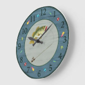 Fishing Clock, Fishermans Clock Große Wanduhr (Winkel)