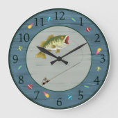 Fishing Clock, Fishermans Clock Große Wanduhr (Vorderseite)