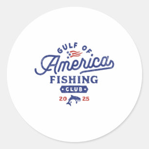 Fishing Club Gulf of US America Runder Aufkleber