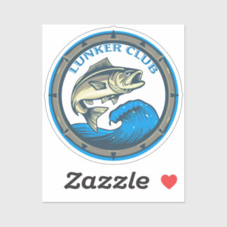 Fishing Club Logo "Lunker Club" Aufkleber