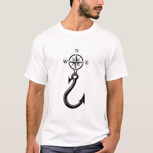 Fishing Compass Rose T-Shirt (Vorderseite)