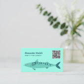 Fishing Custom QR Visitenkarte (Stehend Vorderseite)