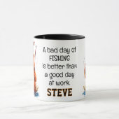Fishing Dad Bear Catch Fish  Tasse (Zentrum)