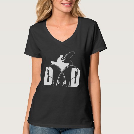 Fishing Dad Fisherman Fisher Fish Catcher Fathers  T-Shirt (Vorderseite)