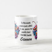 Fishing Dad Fisherman Graffiti Quote Kaffeetasse (Mittel)