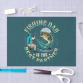 Fishing Dad Is The Best Partner Seidenpapier (Handwerk)