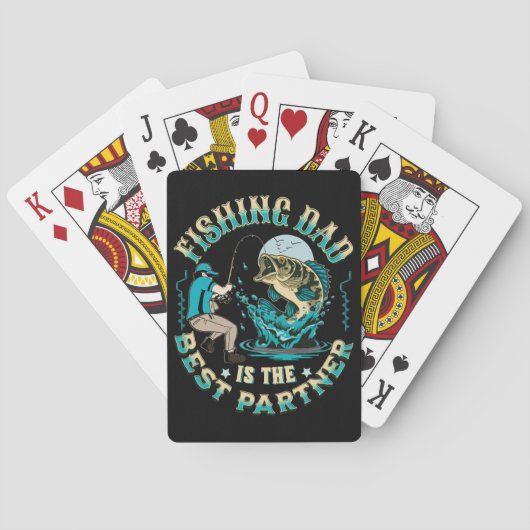 Fishing Dad Is The Best Partner Spielkarten (Rückseite)