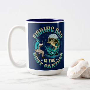 Fishing Dad Is The Best Partner Zweifarbige Tasse