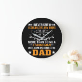 Fishing Dad Never Knew Love Anything Than Große Wanduhr (Zuhause)