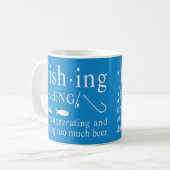 Fishing Definition Beer Exaggeration Hooks  Gift Kaffeetasse (Vorderseite Links)