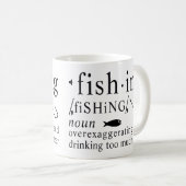 Fishing Definition Beer Exaggeration Hooks Humor Kaffeetasse (VorderseiteRechts)