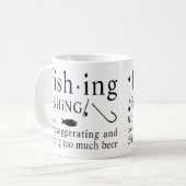 Fishing Definition Beer Exaggeration Hooks Humor Kaffeetasse (Vorderseite Links)