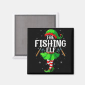 Fishing Elf Christmas Girls Women Elf Squad Xmas F Magnet (Vorderseite/Rückseite)