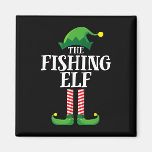 Fishing-Elf-Passende Familien-Gruppen-Weihnachtsfe Magnet