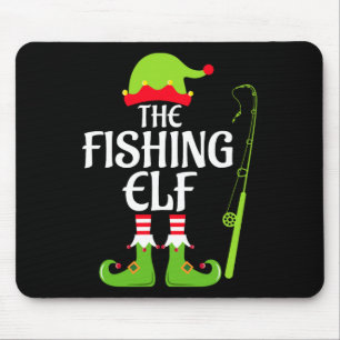 Fishing Elf passende Familiengruppe Weihnachtsfeie Mousepad