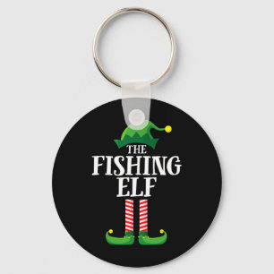 Fishing Elf passende Familientruppen-Weihnachtsfei Schlüsselanhänger