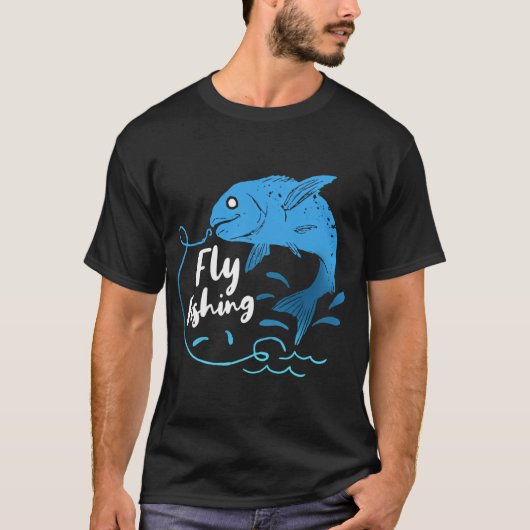 Fishing Evolution Retro Vintage – Lustiger Angler T-Shirt (Vorderseite)