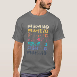 Fishing Fisher Fisherman Fishing Rod Fish Hook Lov T-Shirt