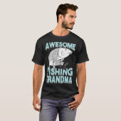 Fishing Fisherman Grandmother Fisher Grandma Mom F T-Shirt (Vorne ganz)