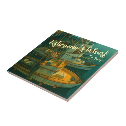 Fishing Fleet at Fisherman’s Wharf, San Francisco Fliese (Seite)