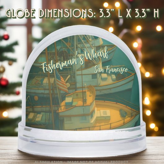 Fishing Fleet at Fisherman’s Wharf, San Francisco Schneekugeln