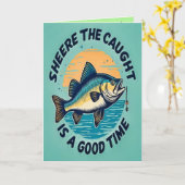 Fishing for Happiness, Folded Greeting Card Karte (Gelbe Blume)