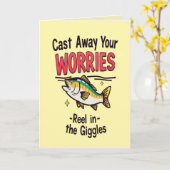 Fishing for Joy Geburtstag Karte (Gelbe Blume)