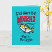 Fishing for Joy on Your Special Day  Birthday Karte (Gelbe Blume)