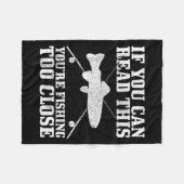 Fishing Funny Fishing Too Close Trout Fisherman Gi Fleecedecke (Vorderseite (Horizontal))