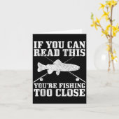 Fishing Funny Fishing Too Close Trout Fisherman Gi Karte (Gelbe Blume)