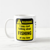 Fishing Funny Personalized Kaffeetasse (Links)