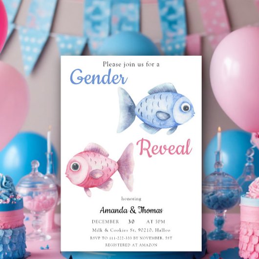 Fishing Gender Reveal Einladung