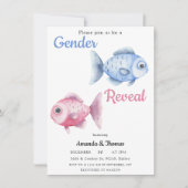 Fishing Gender Reveal Einladung (Vorderseite)