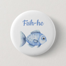 Fishing Gender Reveal - Team Boy Fish-he Button