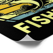 Fishing Gift I'd Rather Be Fishing B Dad Funny Gra Poster (Ecke)