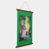 Fishing Gnome Wall Decor Wandteppich Mit Holzrahmen (Gewinkelt)