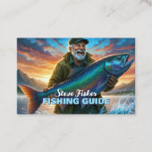 Fishing Guide Big Fish Catch Lake Visitenkarte (Vorderseite)