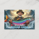 Fishing Guide Big Fish Catch Visitenkarte (Vorderseite)