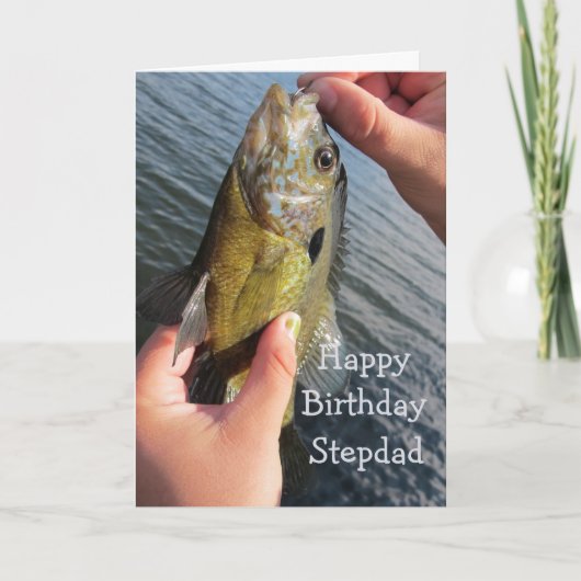 Fishing Humor Stepdad Birthday Fisherman Karte (Vorderseite)
