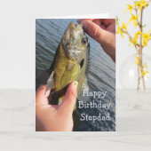 Fishing Humor Stepdad Birthday Fisherman Karte (Gelbe Blume)