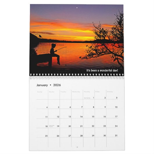 Fishing Images and Text on each page Kalender (Jan 2026)
